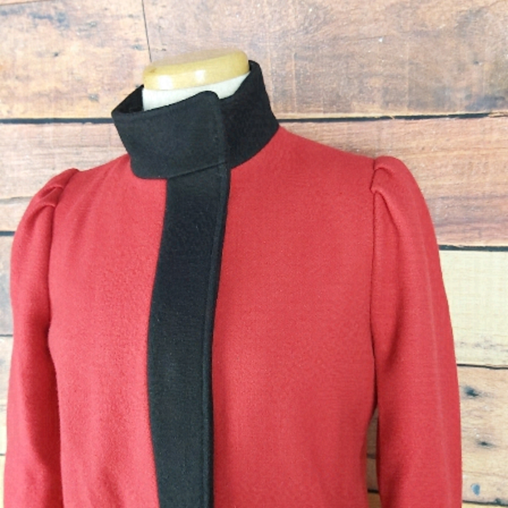 Vintage Sears woolblend long winter coat mao collar